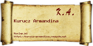 Kurucz Armandina névjegykártya